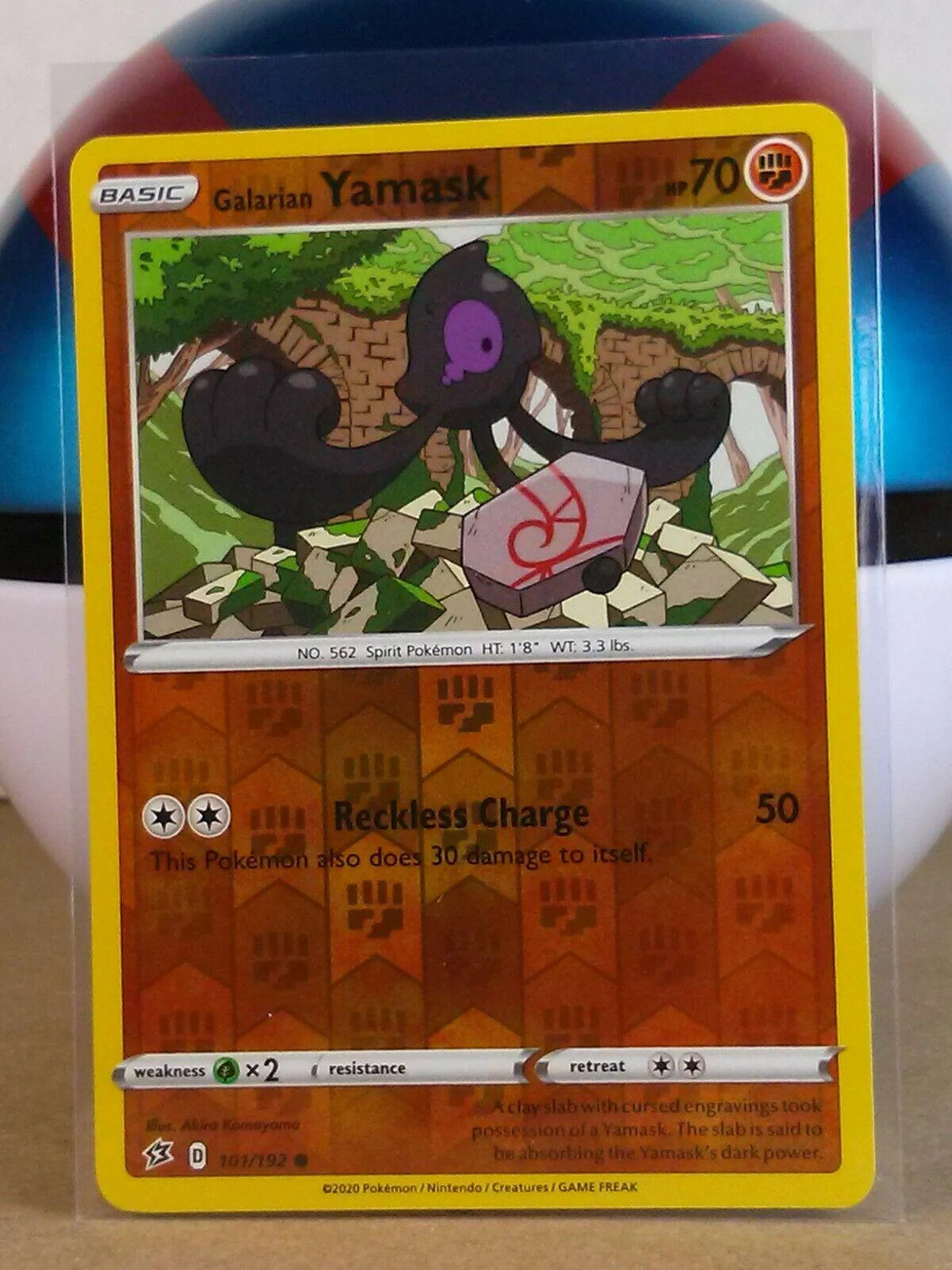 Yamask de Galar #101 — Choque Rebelde (Reverse Holo)