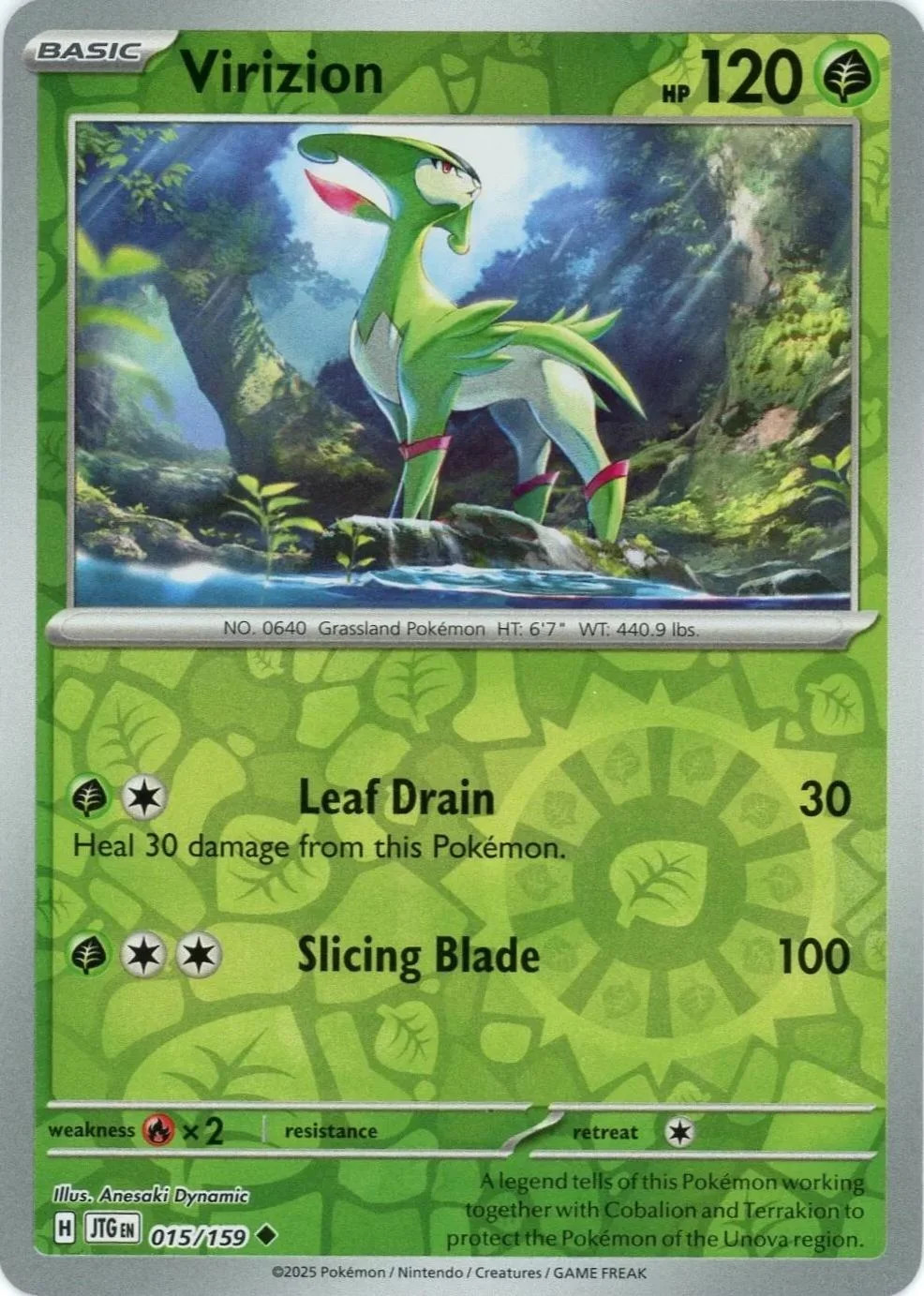 Virizion #015 — Avventure Insieme (Reverse Holo)
