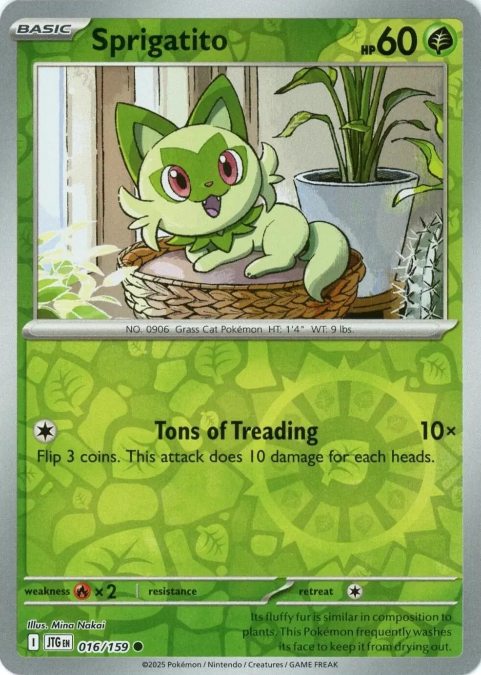 Sprigatito #016 — Juntos de Aventuras (Reverse Holo)