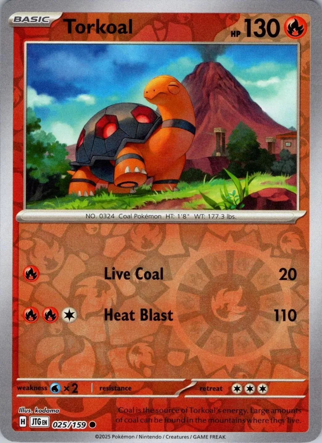 Torkoal #025 — Avventure Insieme (Reverse Holo)