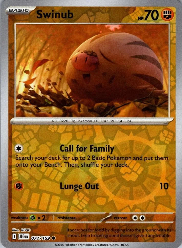 Swinub #077 — Avventure Insieme (Reverse Holo)