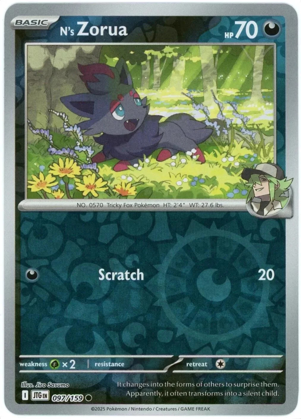 Zorua do N #097 — Amigos de Jornada (Reverse Holo)