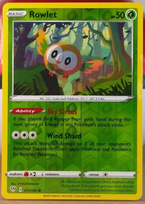 Rowlet #11 — Oscuridad Incandescente (Reverse Holo)