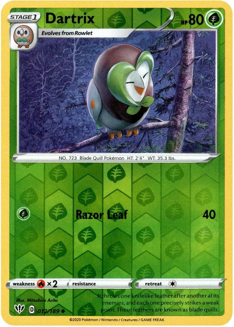 Dartrix #12 — Oscuridad Incandescente (Reverse Holo)