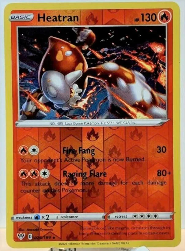 Heatran #25 — Escuridão Incandescente (Reverse Holo)