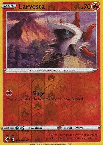 Larvesta #29 — Escuridão Incandescente (Reverse Holo)