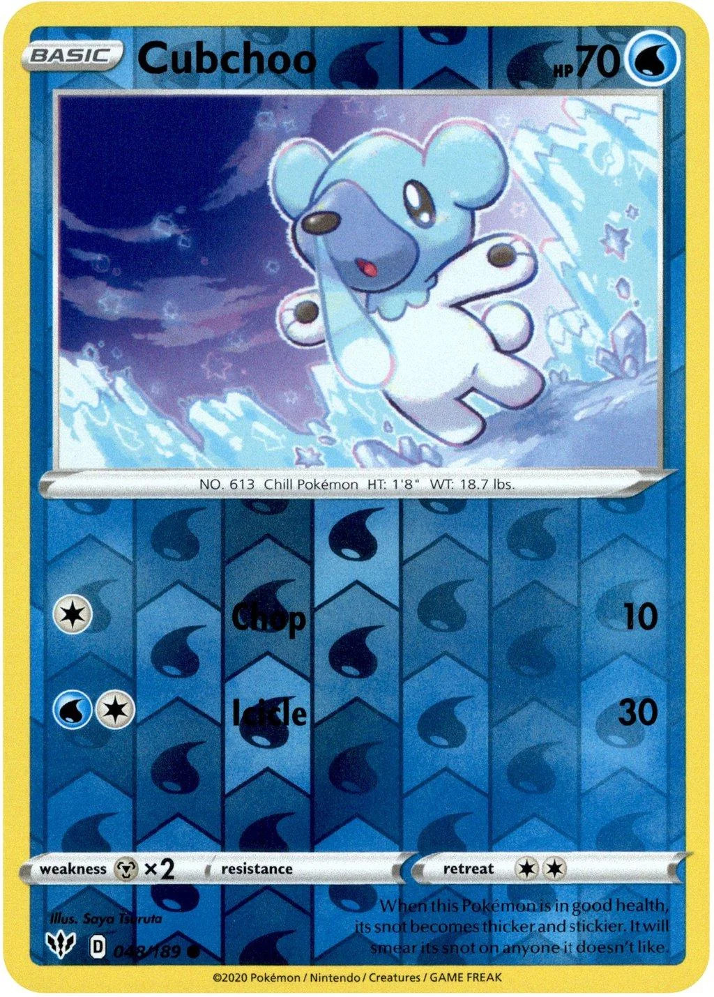 Cubchoo #48 — Fiamme Oscure (Reverse Holo)