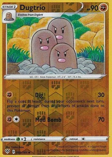 Dugtrio #85 — Escuridão Incandescente (Reverse Holo)