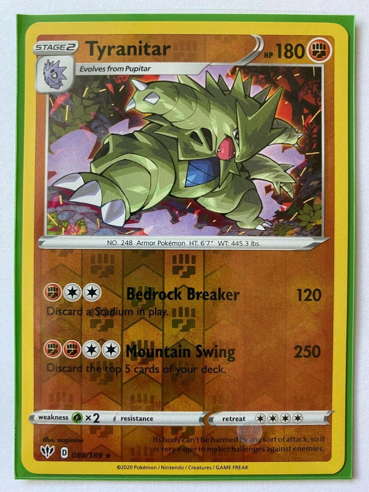 Tyranitar #88 — Escuridão Incandescente (Reverse Holo)
