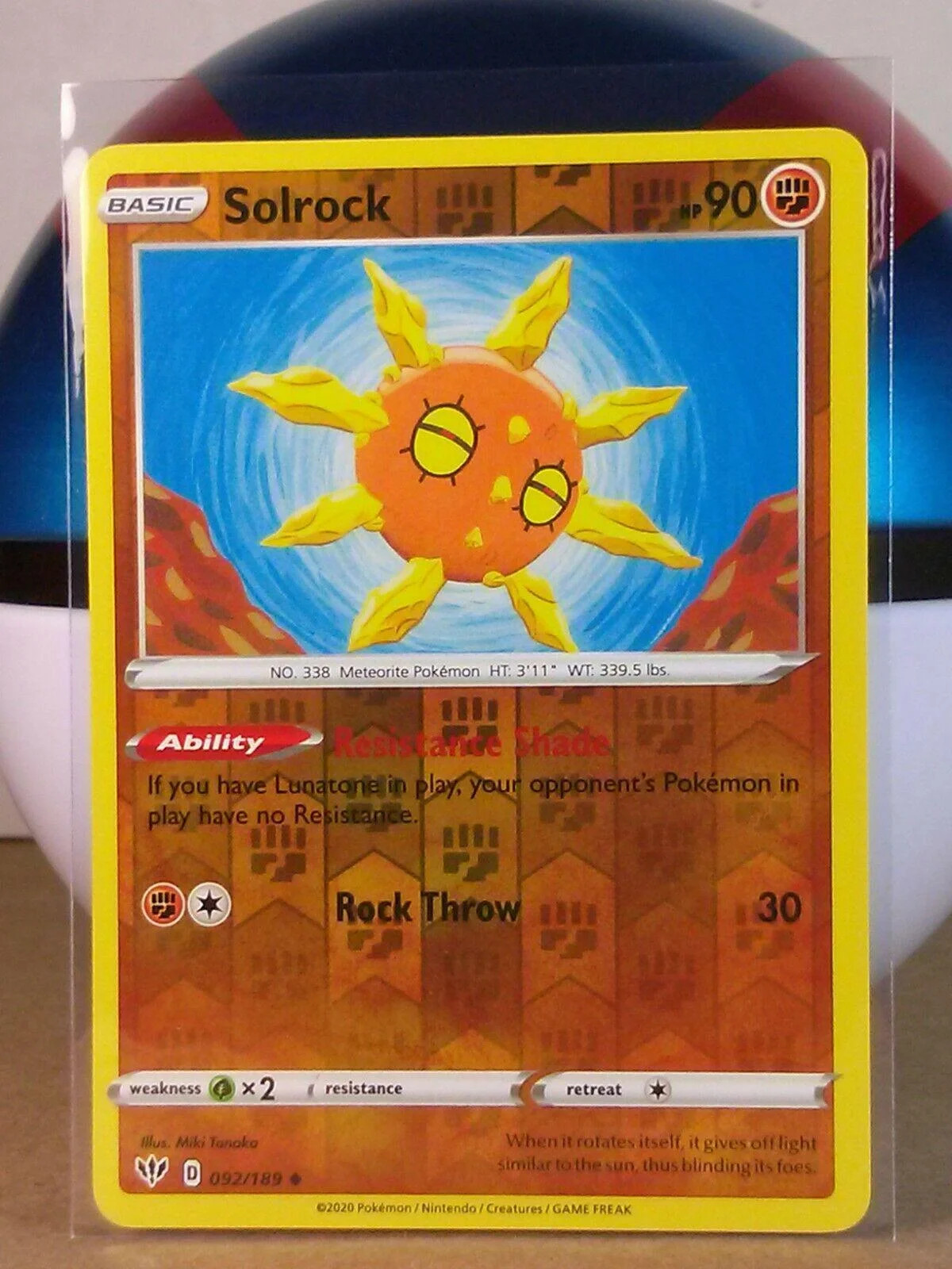 Solrock #92 — Escuridão Incandescente (Reverse Holo)