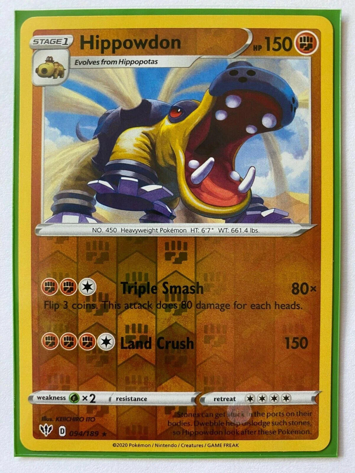 Hippowdon #94 — Escuridão Incandescente (Reverse Holo)