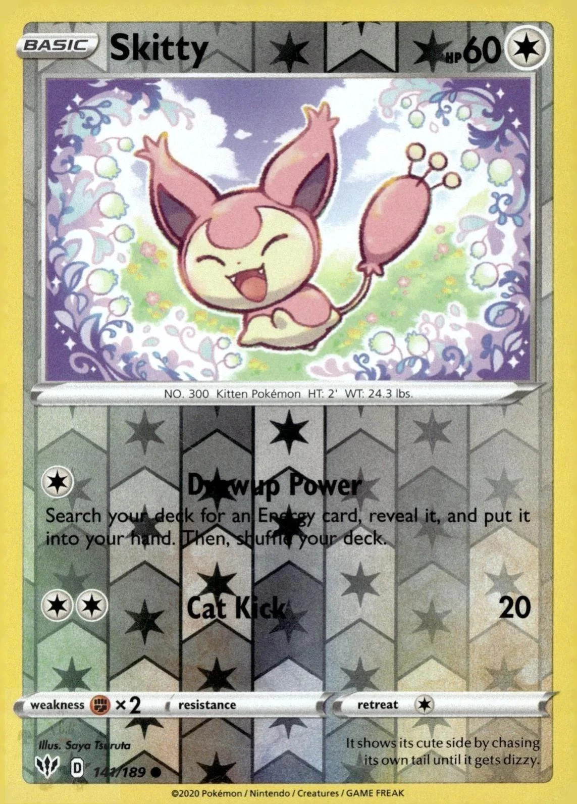 Skitty #141 — Escuridão Incandescente (Reverse Holo)