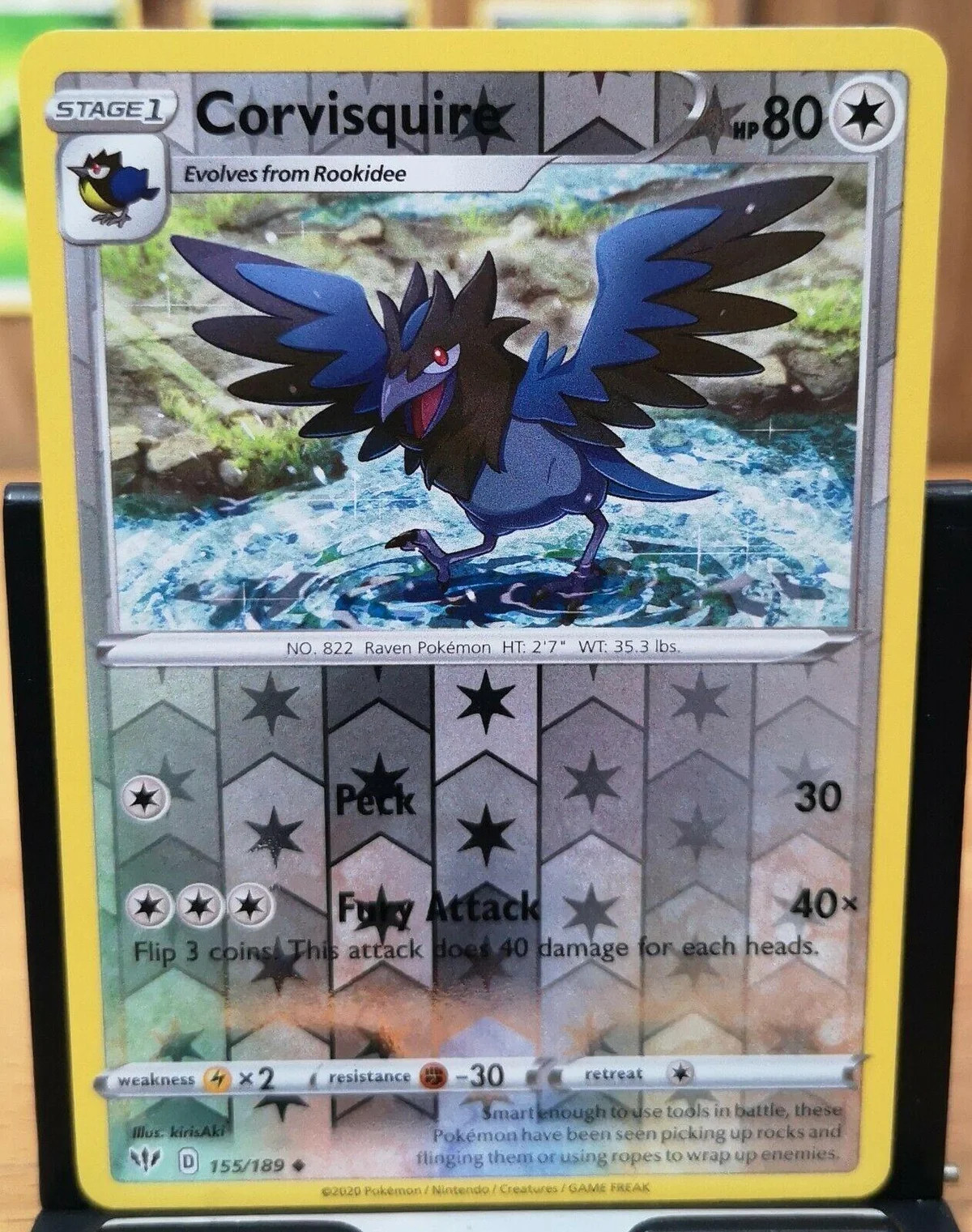 Corvisquire #155 — Escuridão Incandescente (Reverse Holo)