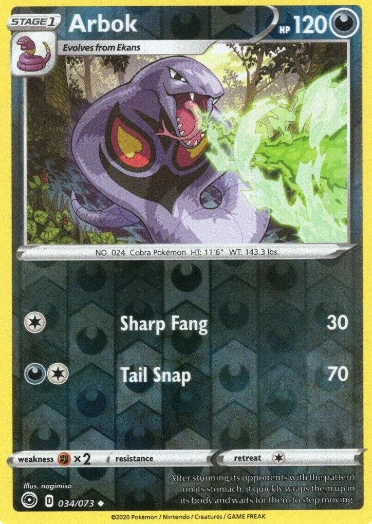 Arbok #34 — Champion’s Path (Reverse Holo)