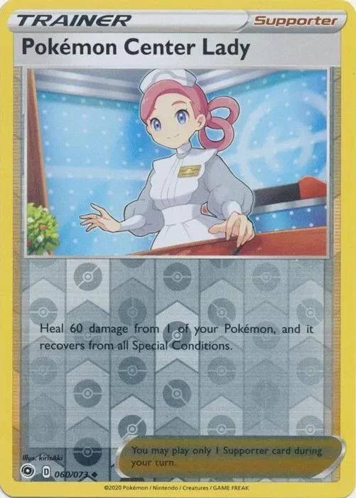 Dama do Centro Pokémon #60 — Caminho do Campeão (Reverse Holo)
