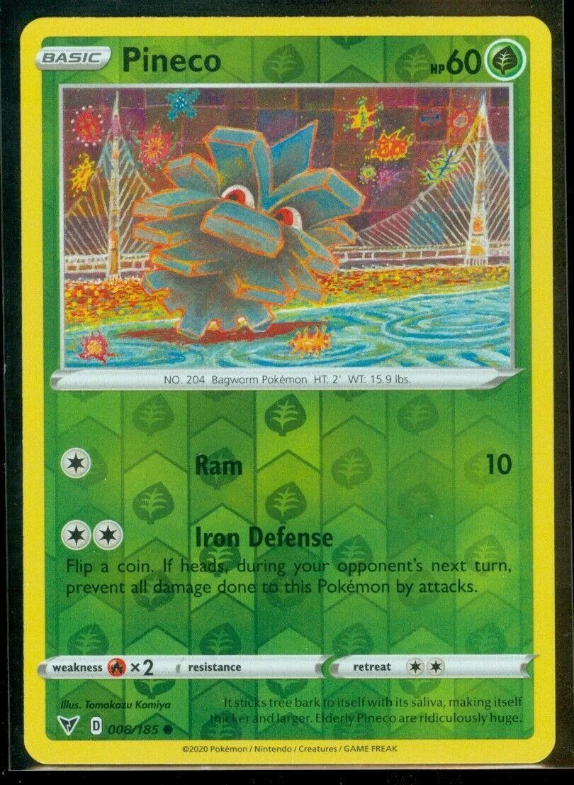 Pineco #8 — Voltaje Vívido (Reverse Holo)