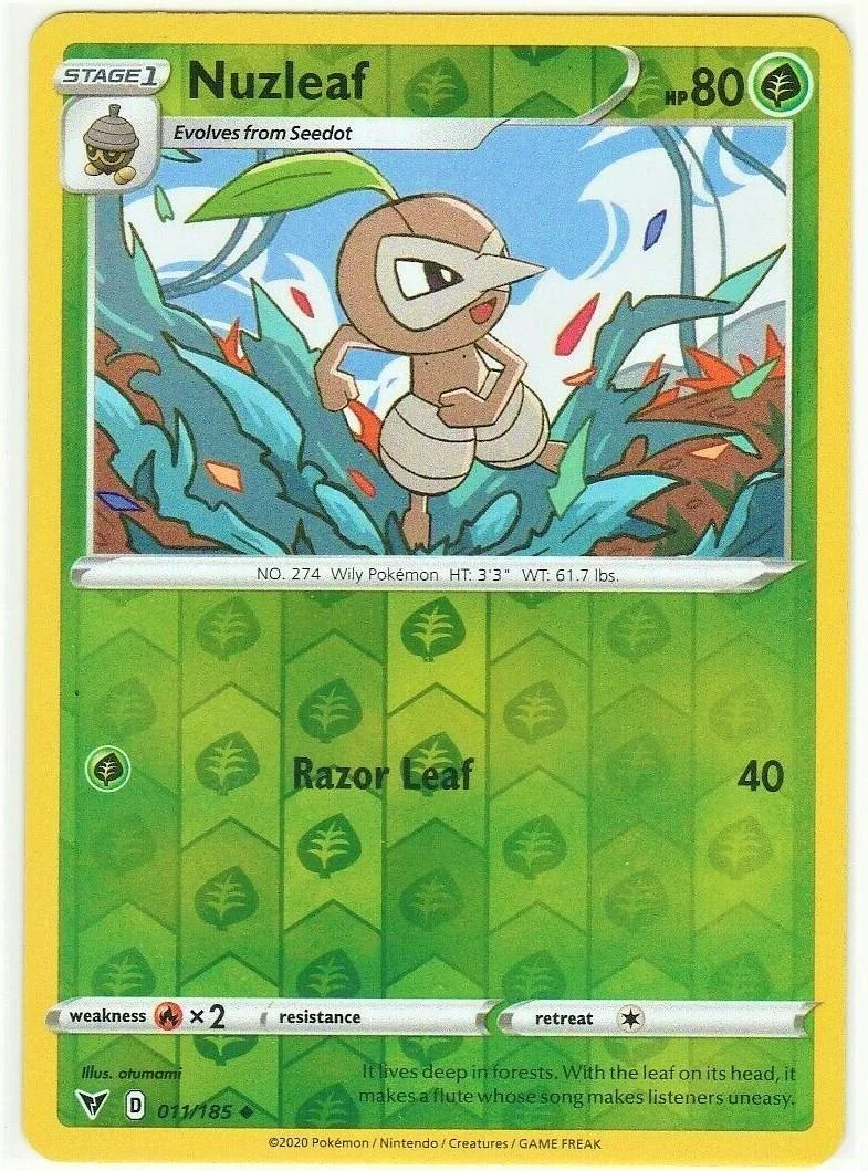 Nuzleaf #11 — Voltagem Vívida (Reverse Holo)