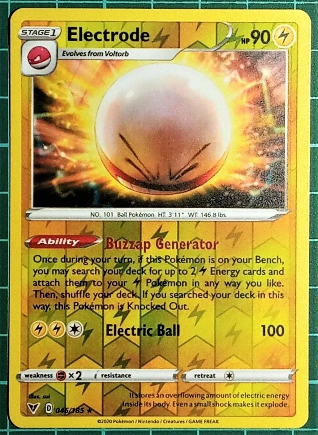 Electrode #46 — Voltaggio Sfolgorante (Reverse Holo)