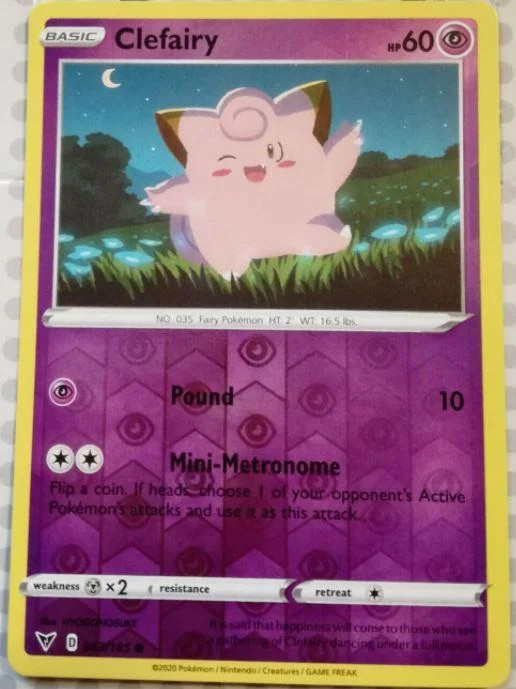 Clefairy #63 — Voltagem Vívida (Reverse Holo)