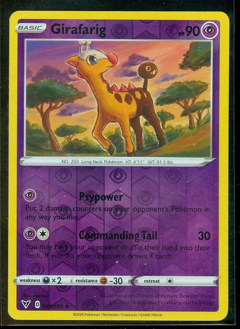 Girafarig #65 — Voltaje Vívido (Reverse Holo)