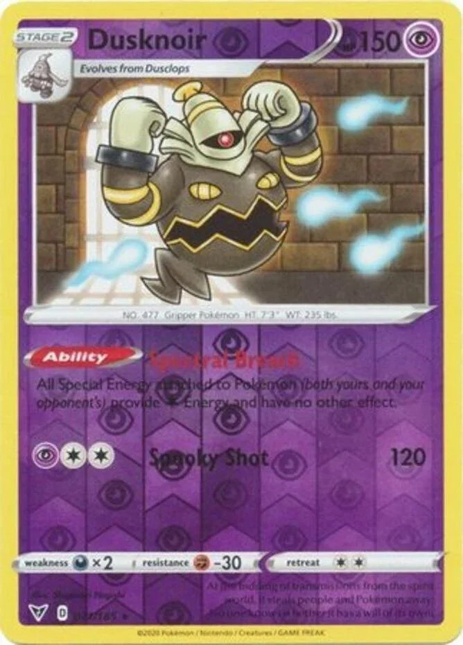 Dusknoir #71 — Voltaje Vívido (Reverse Holo)