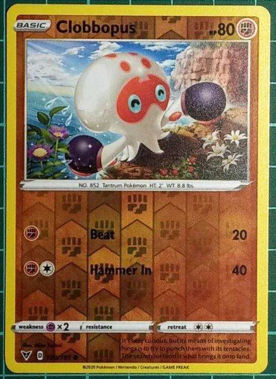Clobbopus #100 — Voltaje Vívido (Reverse Holo)