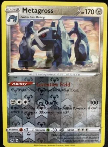 Metagross #118 — Voltagem Vívida (Reverse Holo)
