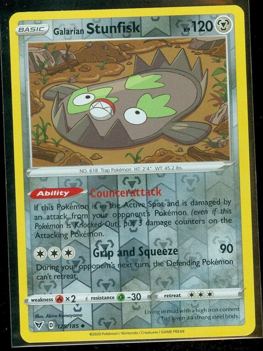 Stunfisk de Galar #125 — Voltagem Vívida (Reverse Holo)