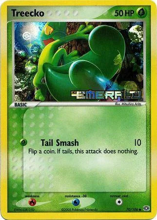 Treecko #70 — EX Esmeralda (Reverse Holo)