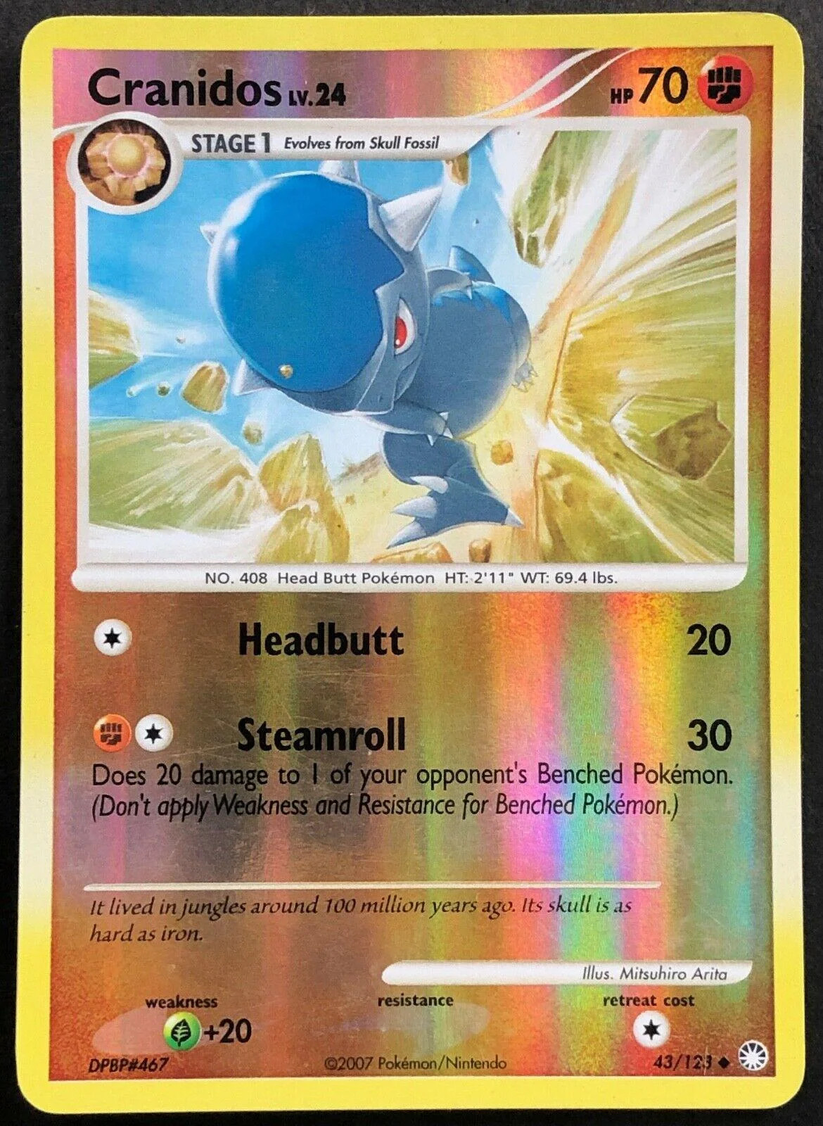 Cranidos Lv.24 #43 — Tesouros Misteriosos (Reverse Holo)