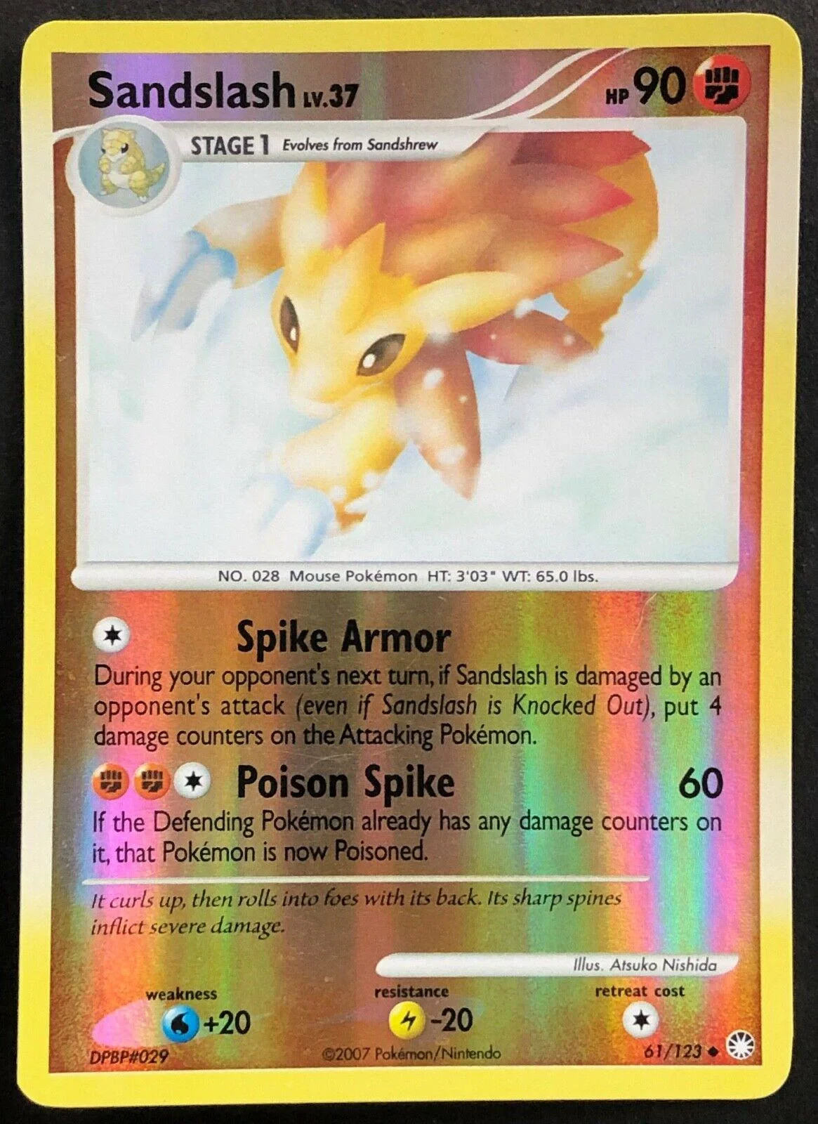 Sandslash Lv.37 #61 — Tesouros Misteriosos (Reverse Holo)