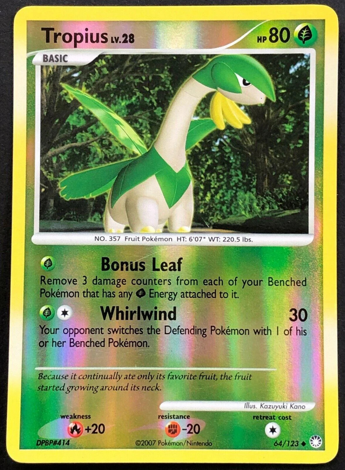 Tropius Lv.28 #64 — Tesouros Misteriosos (Reverse Holo)