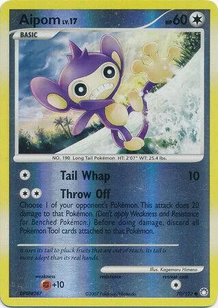 Aipom Lv.17 #70 — Tesouros Misteriosos (Reverse Holo)