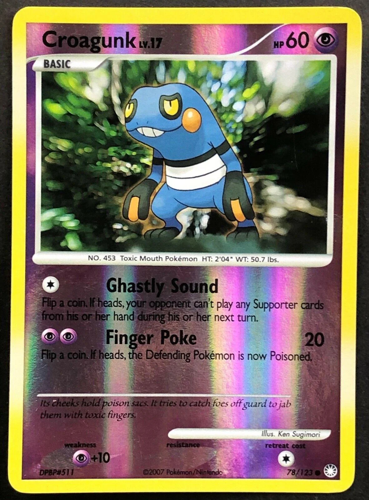 Croagunk Lv.17 #78 — Tesouros Misteriosos (Reverse Holo)