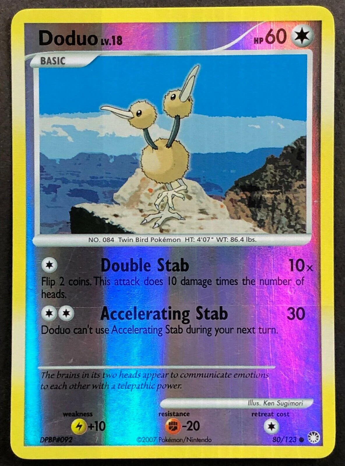Doduo Lv.18 #80 — Tesouros Misteriosos (Reverse Holo)