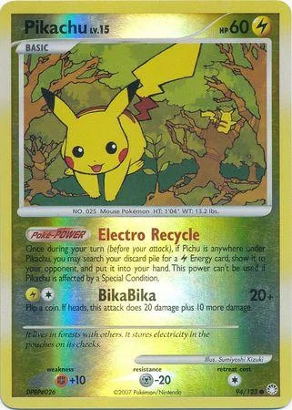 Pikachu Lv.15 #94 — Tesouros Misteriosos (Reverse Holo)