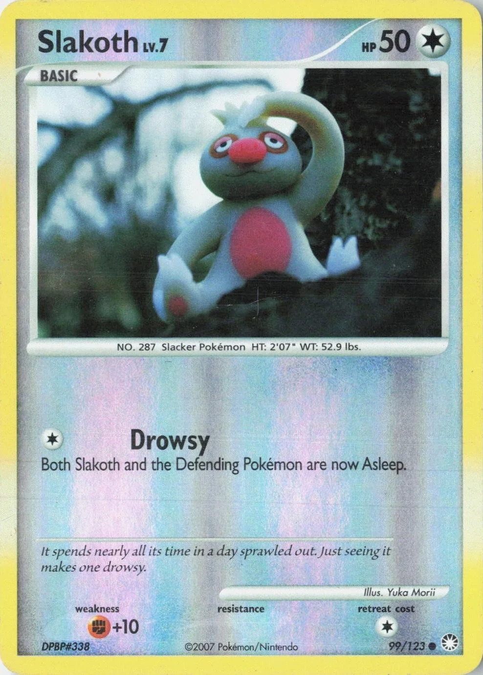 Slakoth Lv.7 #99 — Tesouros Misteriosos (Reverse Holo)