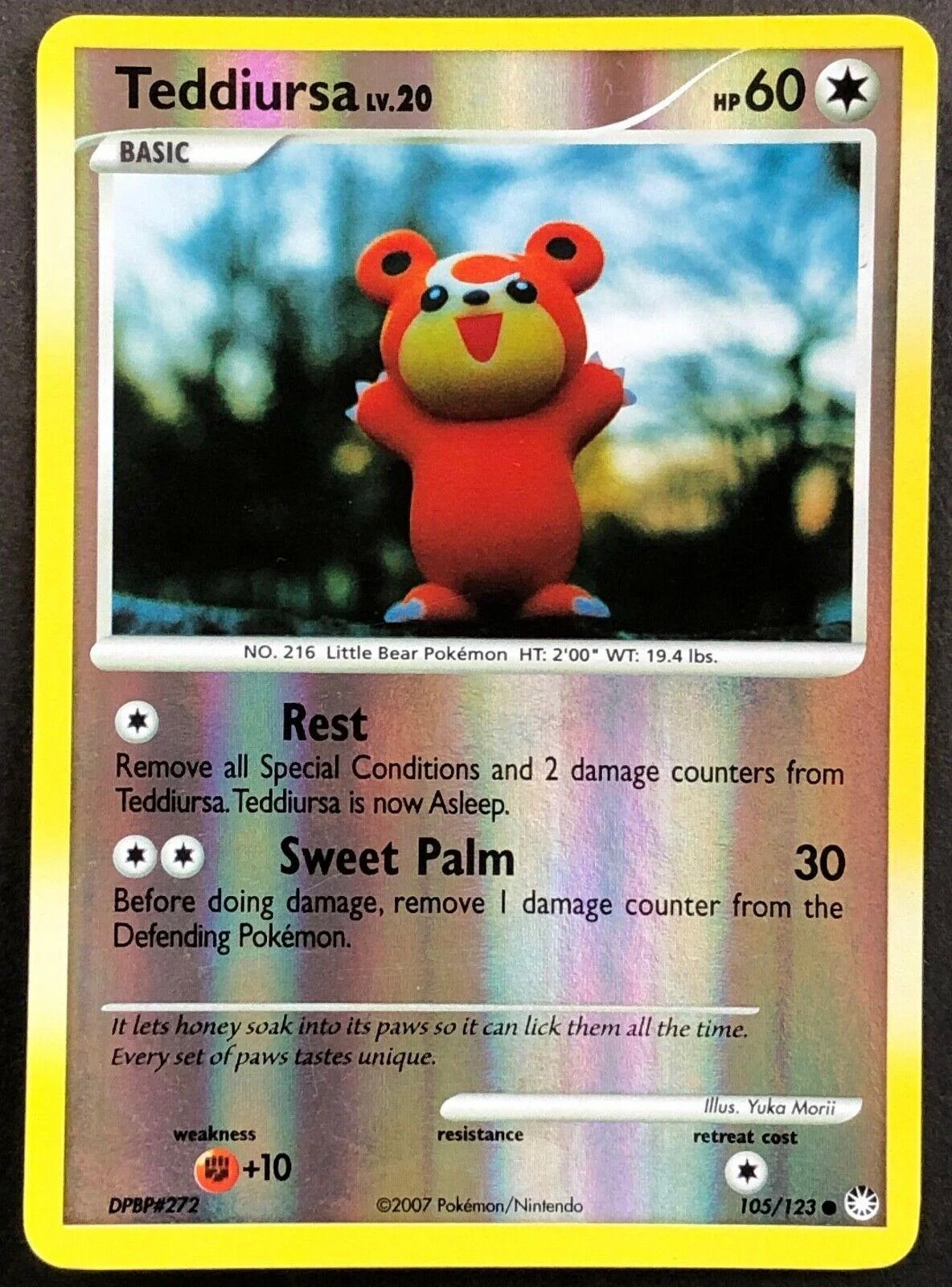 Teddiursa Lv.20 #105 — Tesori Misteriosi (Reverse Holo)