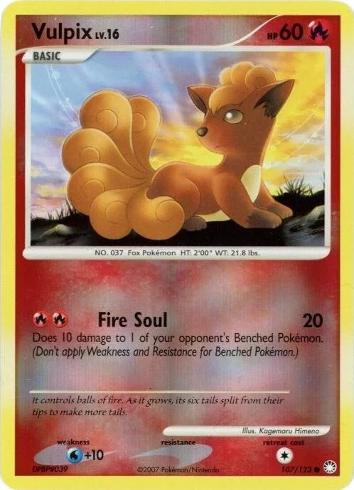 Vulpix Lv.16 #107 — Tesouros Misteriosos (Reverse Holo)