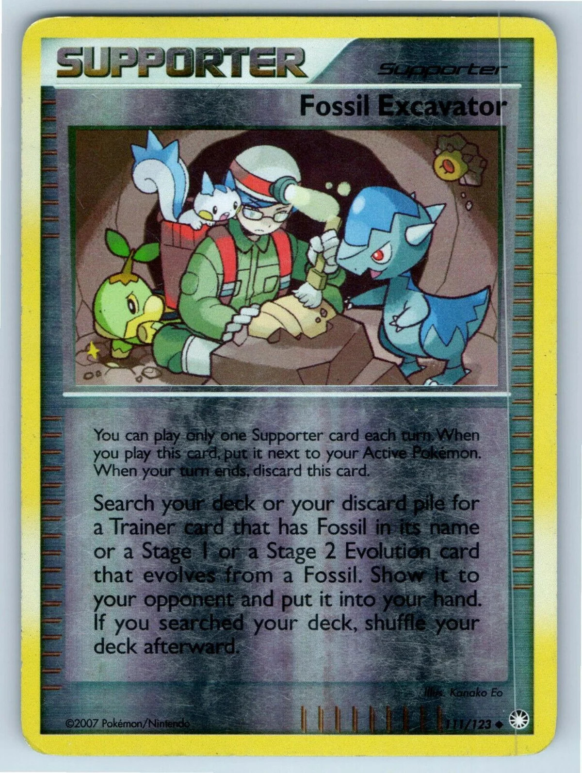 Fossil Excavator #111 — Mysterious Treasures (Reverse Holo)