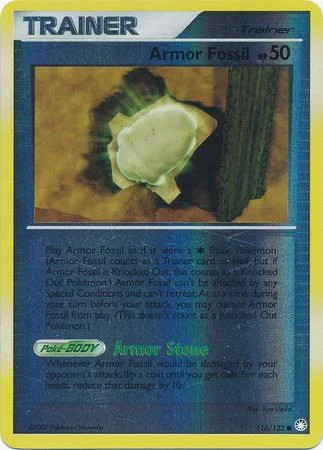 Armor Fossil #116 — Tesouros Misteriosos (Reverse Holo)