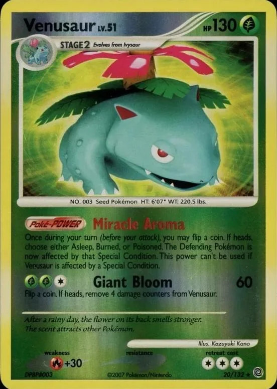 Venusaur Lv.51 #20 — Maravilhas Secretas (Reverse Holo)