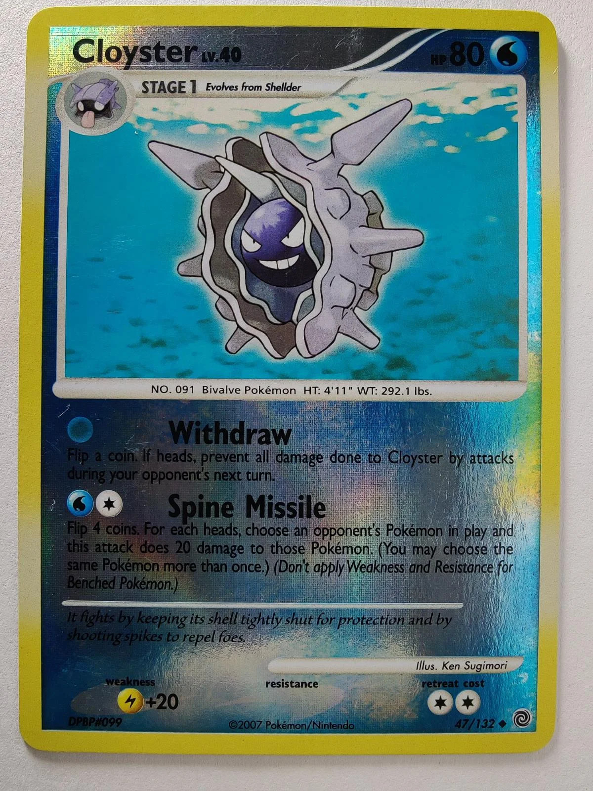 Cloyster Lv.40 #47 — Maravilhas Secretas (Reverse Holo)