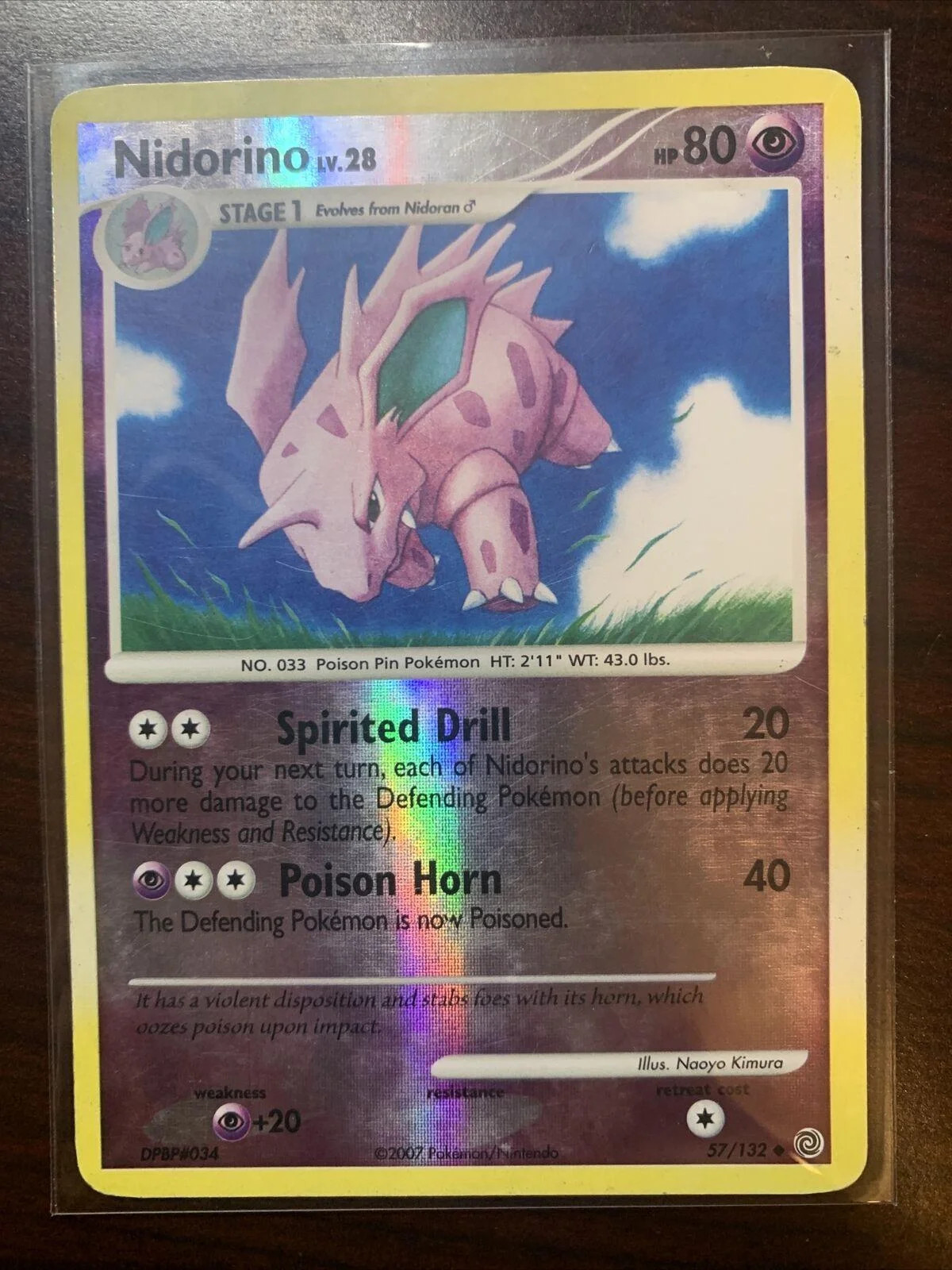 Nidorino Lv.28 #57 — Maravilhas Secretas (Reverse Holo)