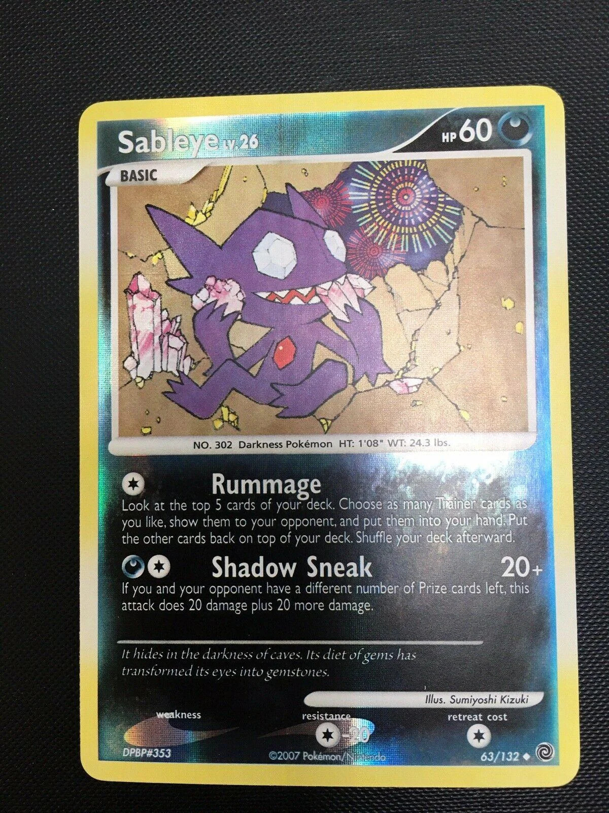 Sableye Lv.26 #63 — Maravilhas Secretas (Reverse Holo)