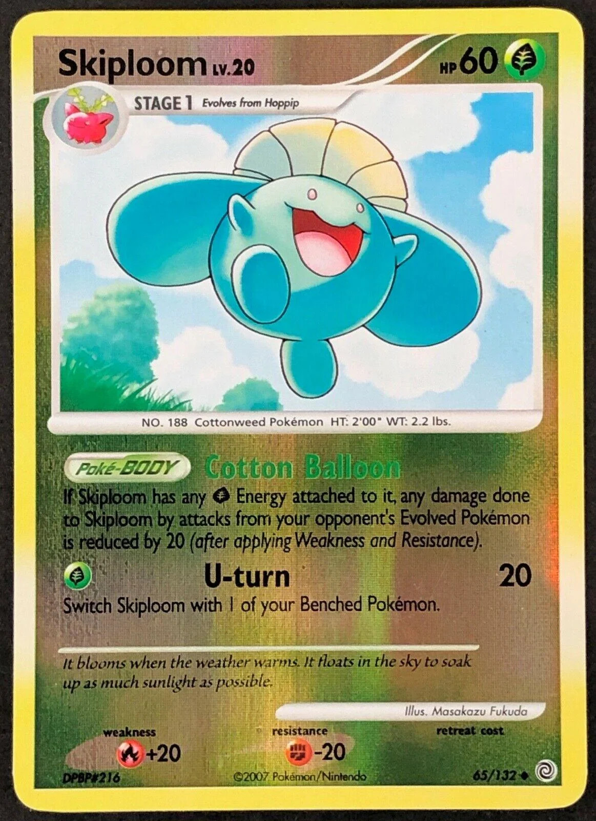 Skiploom Lv.20 #65 — Maravilhas Secretas (Reverse Holo)