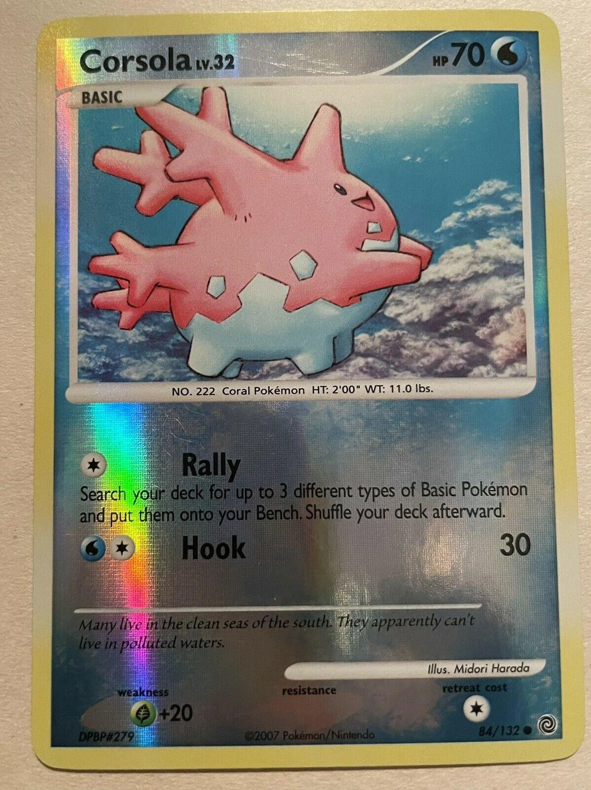 Corsola Lv.32 #84 — Prodigi Segreti (Reverse Holo)