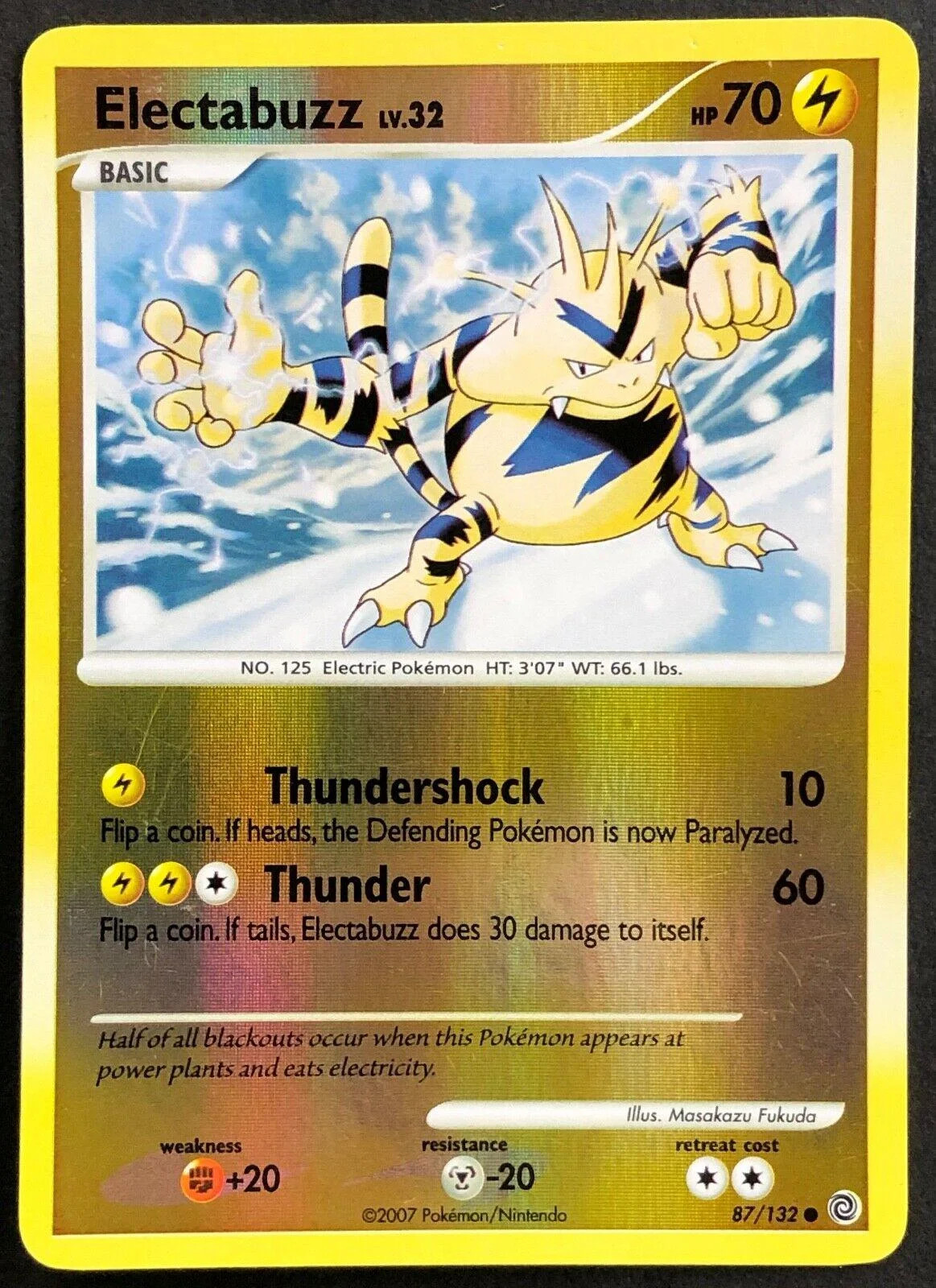 Electabuzz Lv.32 #87 — Maravillas Secretas (Reverse Holo)