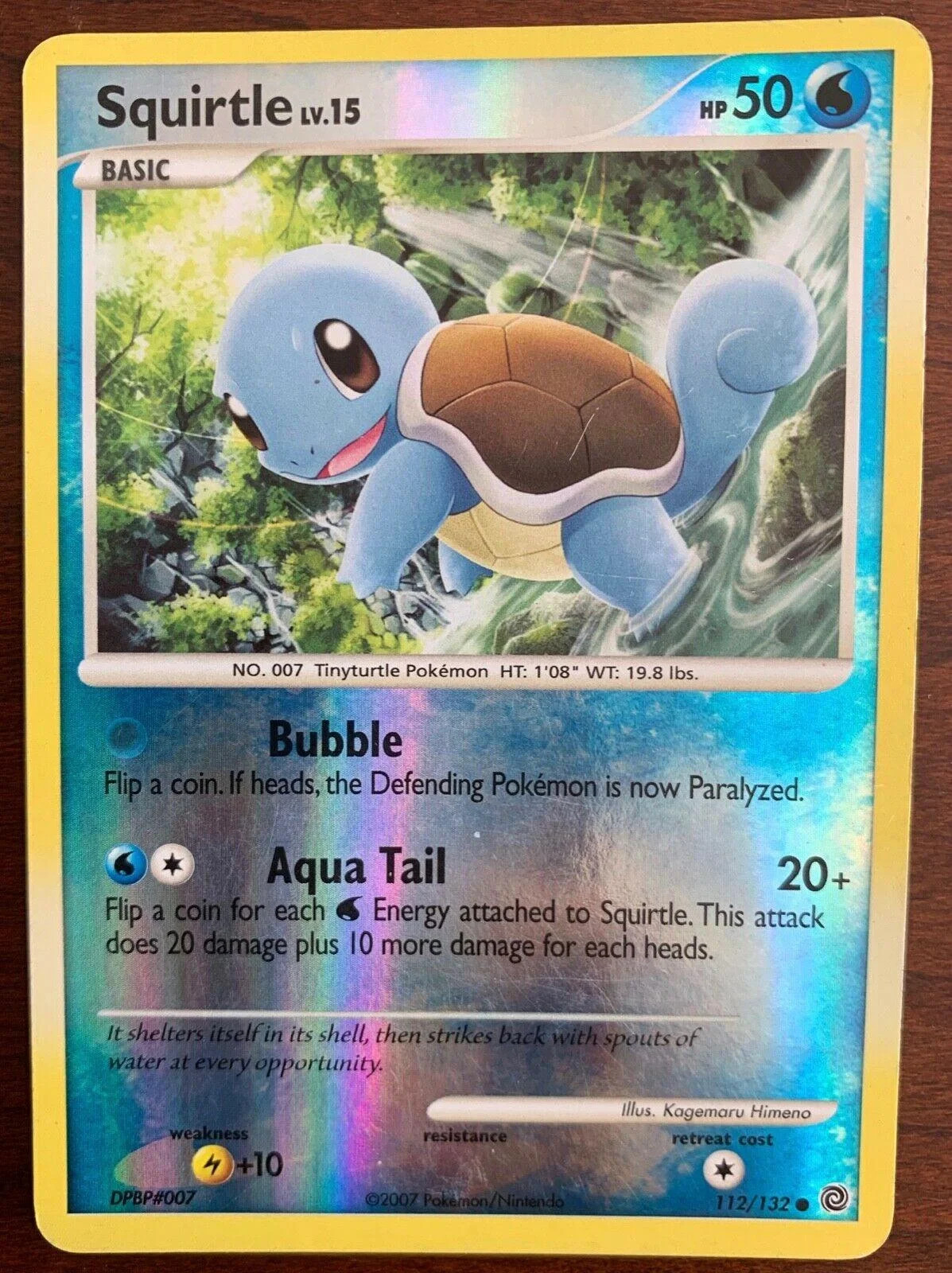 Squirtle Lv.15 #112 — Maravilhas Secretas (Reverse Holo)