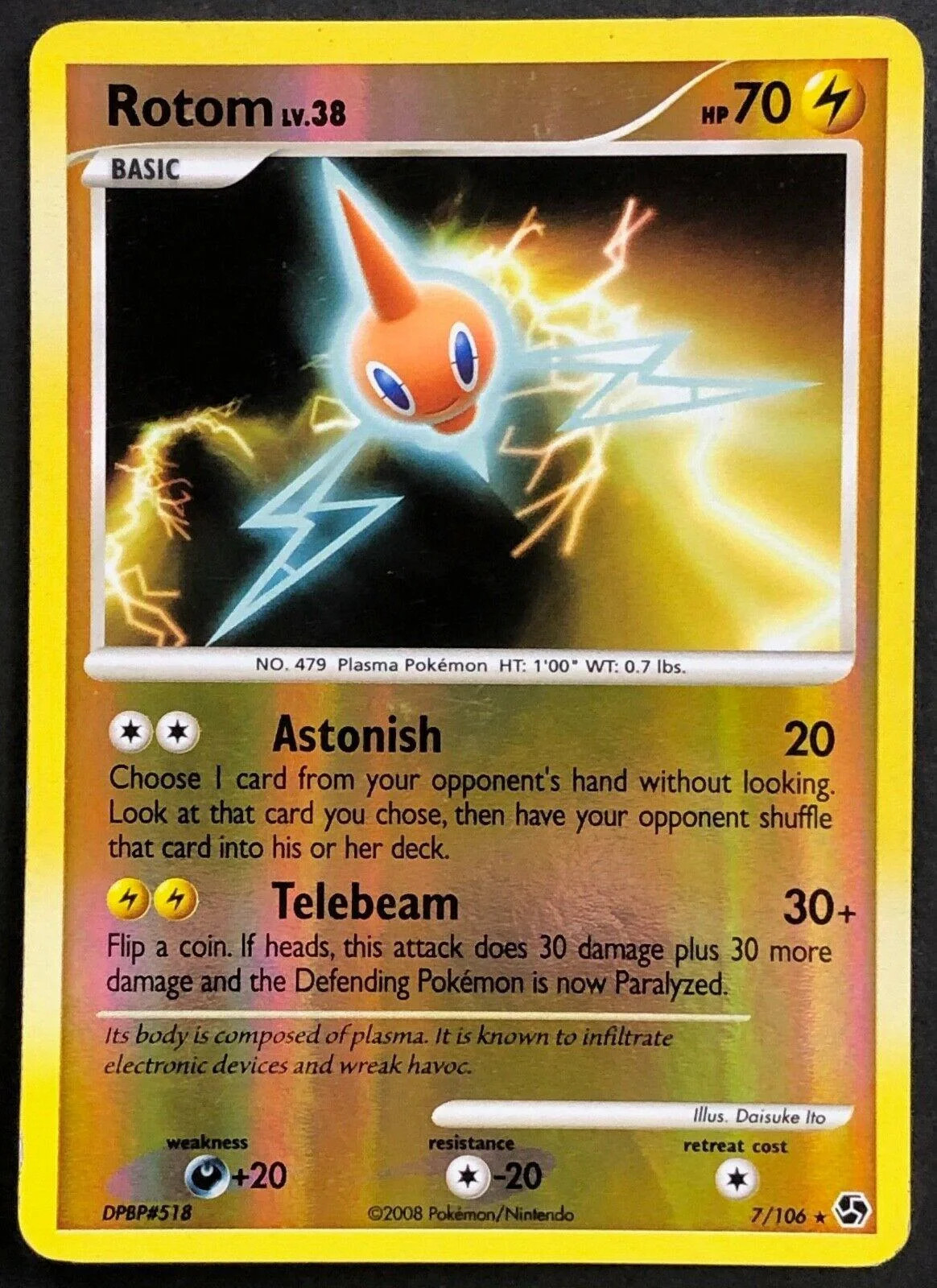 Rotom Lv.38 #7 — Great Encounters (Reverse Holo)